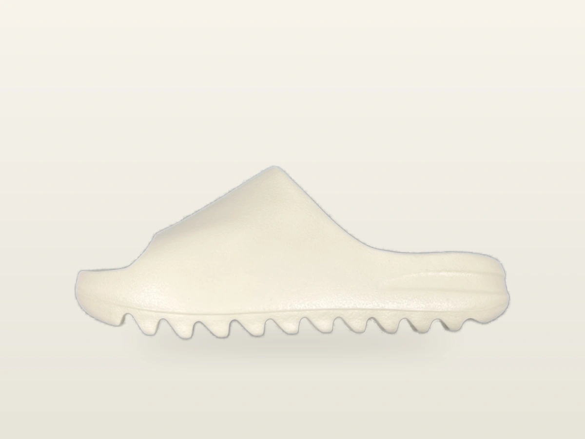 Bone white slide sandal